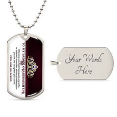 My Badass Granddaughter - Dog Tag Necklace